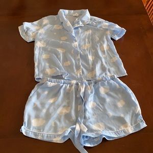 Forever 21 Satin Cloud Pajama Set